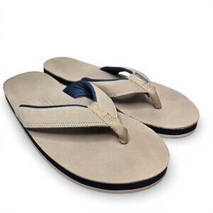 Hari Mari Tan Leather Flip Flop Sandals Resortwear Beach Pool Outdoor 10